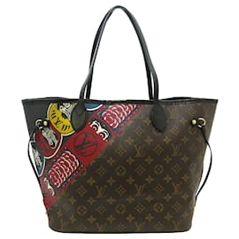 Louis Vuitton-Sac cabas Neverfull MM Monogram Kabuki Louis Vuitton marron-Marron