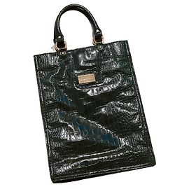 Bolsa shopper Blumarine verde de pele Verde