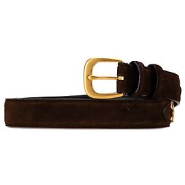 Salvatore Ferragamo Brauner Ferragamo Wildleder Gancini Gürtel Braun
