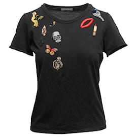 Alexander Mcqueen-Black & Multicolor Alexander McQueen Embellished T-Shirt Size IT 42-Black