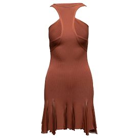 Vestido mini halter acanalado Rust Roberto Cavalli Talla IT 38 Roja