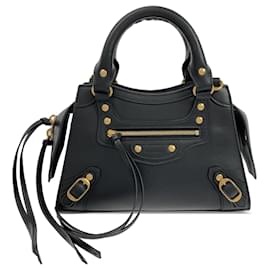 Balenciaga-Black Balenciaga Mini Motocross Neo Classic City Satchel-Black