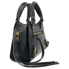 Balenciaga-Black Balenciaga Mini Motocross Neo Classic City Satchel-Black