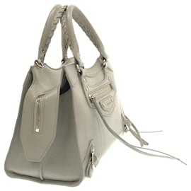 Balenciaga-Gray Balenciaga Small Motocross Neo Classic City Satchel-Other