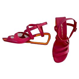 Mobius Sia Mid Red and Orange Sandals United Nude Size 38 Red Orange