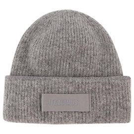 Die Gros Grain Beanie - Jacquemus - Wolle - Dunkelgrau Grau