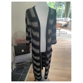 Chanel-Long cashmere coat-Black