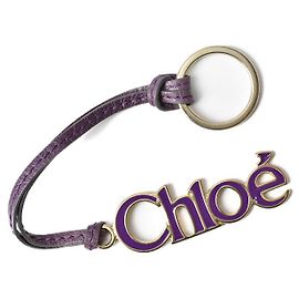 Chloé Chaveiro de metal e couro Chloe Roxo