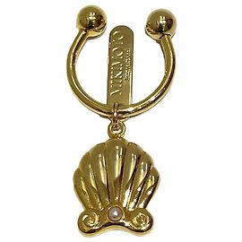 Mikimoto Shell Motif Keyring Golden