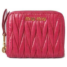 Miu Miu Nappa Lambskin Coin/Card Case 5M0268 Pink