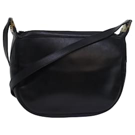 Christian Dior-Christian Dior Shoulder Bag Leather Black Auth bs15719-Black