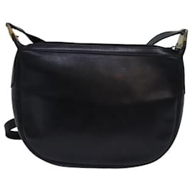 Christian Dior-Christian Dior Shoulder Bag Leather Black Auth bs15719-Black