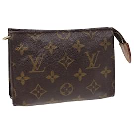 Louis Vuitton-LOUIS VUITTON Monogram Poche Toilette 15 Pouch M47546 LV Auth 81374-Monogram