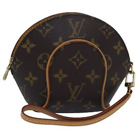 LOUIS VUITTON Pouch Mini ellipse Monogram M51129 LV Auth 79940SA Monograma