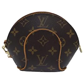 Louis Vuitton-LOUIS VUITTON Pouch Mini ellipse Monogram M51129 LV Auth 79940SA-Monogramme