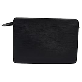 Louis Vuitton-LOUIS VUITTON Epi Pochette Homme Clutch Bag Black Noir M52522 LV Auth 80290-Black