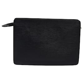 Louis Vuitton-LOUIS VUITTON Epi Pochette Homme Sac à Main Noir M52522 LV Auth 80290-Noir