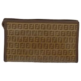 Fendi-Pochette en toile Zucchino FENDI beige Auth 81005-Beige