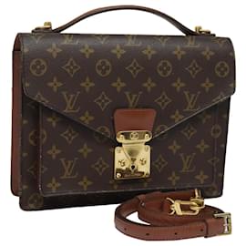 Louis Vuitton-LOUIS VUITTON Monogram Monceau Hand Bag 2way M51185 LV Auth 82066-Monogram
