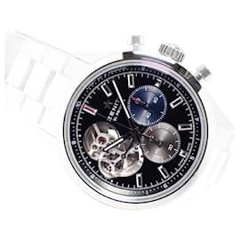 Zénith-ZENITH Chrono Master opened black 03.3300.3604/21.M3300 Genuine goods Mens-Silvery