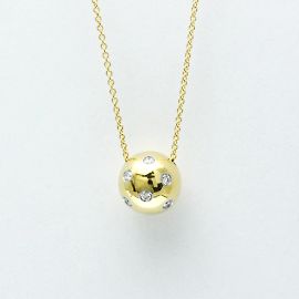 Tiffany & Co Collana Pendente in Diamante Tiffany Dots Ball D'oro