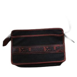 Yves Saint Laurent Pochette in tela nera Nero