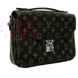 Louis Vuitton-Louis Vuitton Monogram Anfla Rouge Pochette Metis MM M41462-Black,Red
