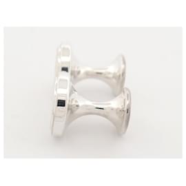Hermès-HERMES H106531B SEAL CUFFLINKS IN 925 SILVER-Silvery