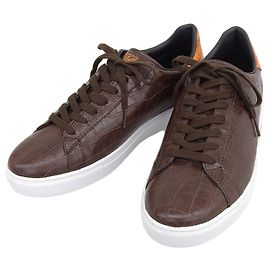 Armani Low-Cut Leather Sneakers Brown 43 Brown