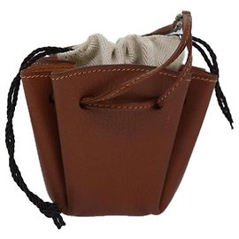 Hermès HERMES Vespa Tasche aus Leder Braun Auth 80982 Braun