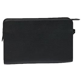 Autre Marque-Burberrys Clutch Bag aus schwarzem Leder Auth bs15683-Schwarz