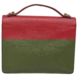 Louis Vuitton-LOUIS VUITTON Epi Monceau 28 Hand Bag Red M40783 LV Auth 81899-Red