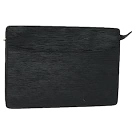 Louis Vuitton-LOUIS VUITTON Epi Pochette Homme Sac à Main Noir M52522 LV Auth 81255-Noir