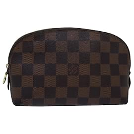 Louis Vuitton-LOUIS VUITTON Pochette Cosmétique PM Damier Ebene N47516 LV Auth 80308-Autre