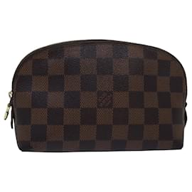 Louis Vuitton-LOUIS VUITTON Damier Ebene Pochette Cosmetic PM Pouch N47516 LV Auth 80308-Other