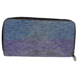 Louis Vuitton-LOUIS VUITTON Epi Denim Zippy Wallet Long Wallet Blue M60957 LV Auth bs15559-Blue