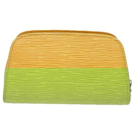 Louis Vuitton-LOUIS VUITTON Epi Dauphine PM Pouch Yellow M48449 LV Auth 81224-Yellow