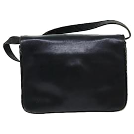 Céline-CELINE Shoulder Bag Leather Black Auth 78890-Black