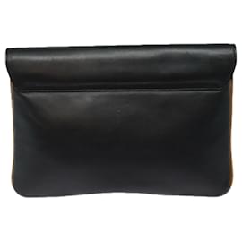 Céline-Sac à main en cuir noir CELINE Auth 81129-Noir