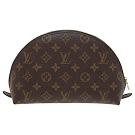 Louis Vuitton-LOUIS VUITTON Trousse Demi Ronde Monogram Pouch Cosmétique M47520 LV Auth 81363-Monogramme