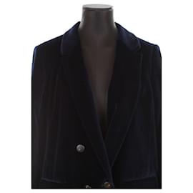 SéZane-Velvet blazer-Blue