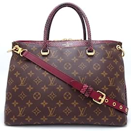 Louis Vuitton-Louis Vuitton Monogram Pallas 2Way Handbag-Dark red