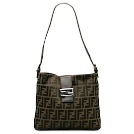 Fendi-Fendi Zucca Mamma Bucket Handbag-Brown