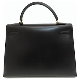 Hermès-Hermes Kelly 32 Black Handbag-Black