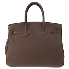 Hermès-Hermes Birkin 35 Dark Brown Handbag-Dark brown