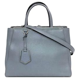 Fendi-Fendi 2way Tote Bag in Blue and Gray-Brown,Blue