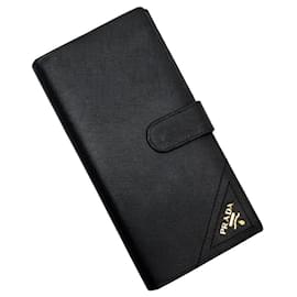 Prada-Prada Black Leather Card Case-Black
