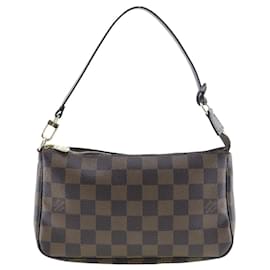 Louis Vuitton-Pochette en toile Damier Louis Vuitton-Marron