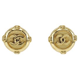 Boucles d'oreilles clips en plaqué or Chanel Doré