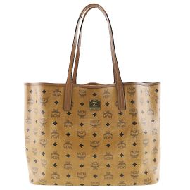 MCM Monogram Canvas Tote Bag Brown